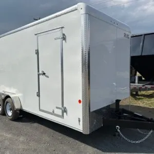 Car Mate 7 x 18 Enclosed Cargo Trailer – 18″ Added Height
