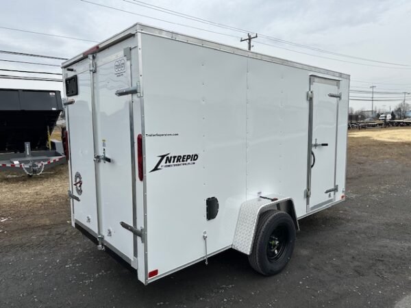 Homesteader 6 x 12 V-Nose Cargo Trailer – Rear Barn Doors - Image 4