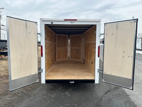 Homesteader 6 x 12 V-Nose Cargo Trailer – Rear Barn Doors - Image 3