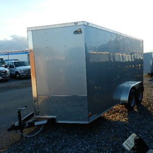 Covered Wagon 7’x14′ Enclosed V-Nose Cargo Trailer — 6″ Added Height