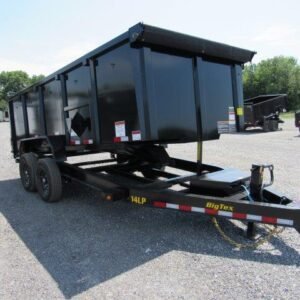 Big Tex 7 x 16 Low Profile Dump Trailer – 4′ Solid Steel Sides