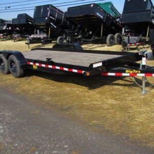Big Tex 83″ x 20′ Wood Deck Open Car Trailer – 10K GVW