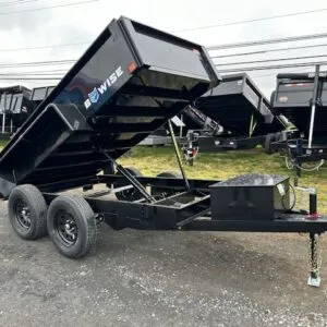 BWise 5 x 10 Low Profile Dump Trailer – Spreader Gate