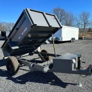 BWise 5 x 8 Low Profile Dump Trailer – Spreader Gate