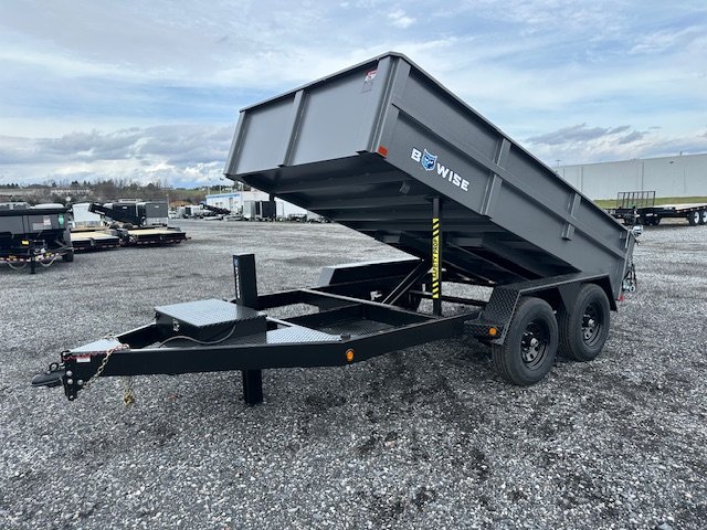 BWise 7 x 12 Low Profile Dump Trailer – Hydraulic Jack