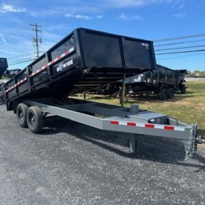 BWise 7 x 16 Deckover Dump Trailer – Fold Down Sides
