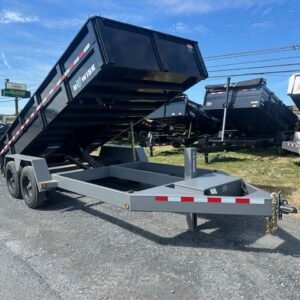 BWise 7 x 16 Heavy Duty Dump Trailer – Scissor Lift