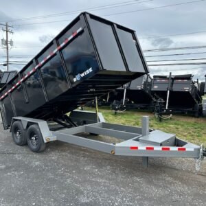 BWise 7 x 16 Heavy Duty Dump Trailer – 44″ Solid Sides