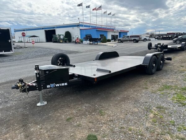 BWise 7 x 20 Power Tilt Car Trailer – Full Steel Deck