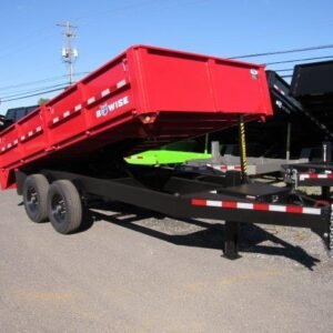 BWise 7 x 14 Deckover Dump Trailer – Fold Down Sides