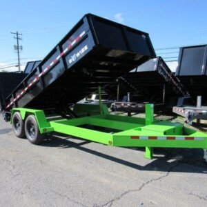 BWise 7 x 16 Low Profile Dump Trailer – Hydraulic Ramp Gate