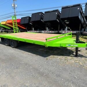 BWise 8 x 20 Deckover Equipment Trailer – Ladder Ramps