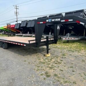 BWise 8.5 x 24 Gooseneck Equipment Trailer – Ladder Ramps