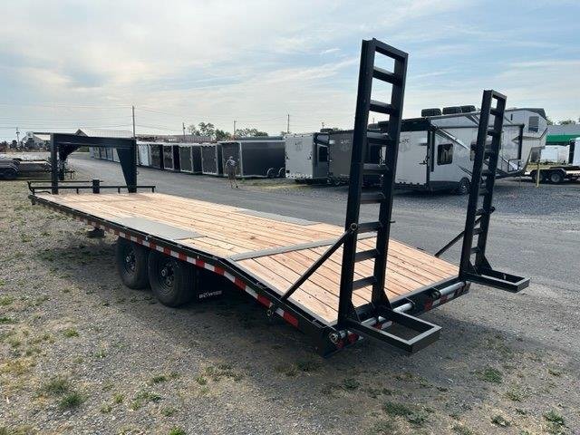 BWise 8.5 x 24 Gooseneck Equipment Trailer – Ladder Ramps - Image 7