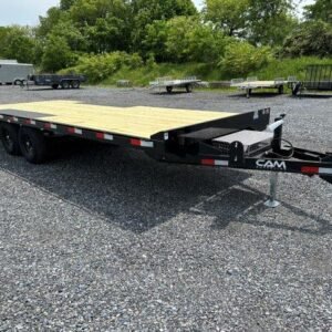 CAM Superline 8 x 20 Deckover Equipment Trailer – Slide Out Ramps