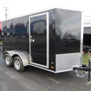 Covered Wagon 6’x12’ Dual-Axle Cargo Trailer — Barn Doors