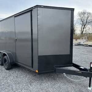 Covered Wagon 7 x 14 Enclosed Cargo Trailer – Black Trim Package