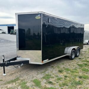 Covered Wagon 7 x 18 Enclosed Cargo Trailer – 12″ Added Height