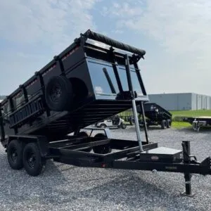 Covered Wagon 7 x 14 Prospector Dump Trailer – 4′ High Sides