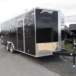 Homesteader 8.5 x 18 V-Nose Enclosed Car Hauler – Extended Tongue