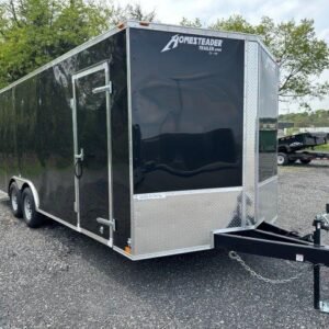 Homesteader 8.5 x 20 V-Nose Enclosed Car Hauler – 10K GVW