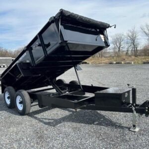 Premier 6 x 12 Low Profile Dump Trailer – Ladder Ramps