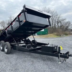 Premier 7 x 14 Low Profile Dump Trailer – Combo Gate & Ramps