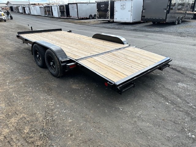 Premier 7 x 18 Wood Deck 10k Open Car Trailer – Slide Out Ramps - Image 6