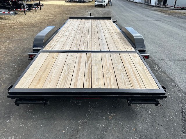Premier 7 x 18 Wood Deck 10k Open Car Trailer – Slide Out Ramps - Image 3