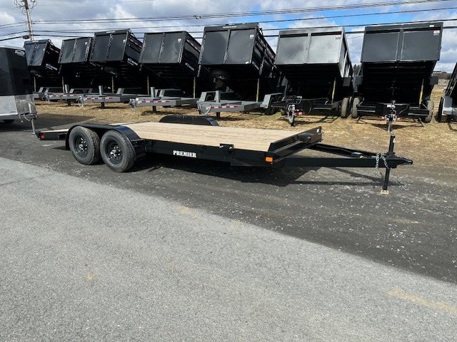 Premier 7 x 18 Wood Deck 10k Open Car Trailer – Slide Out Ramps